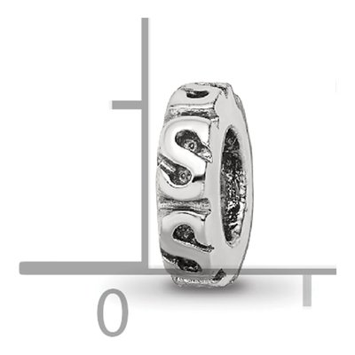 Sterling Silver Swirl Spacer Bead – view 6