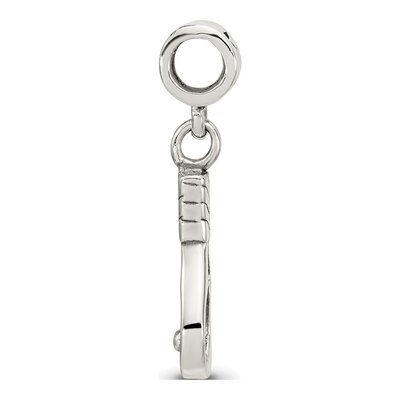 Sterling Silver Tennis Racket Dangle Bead – view 4
