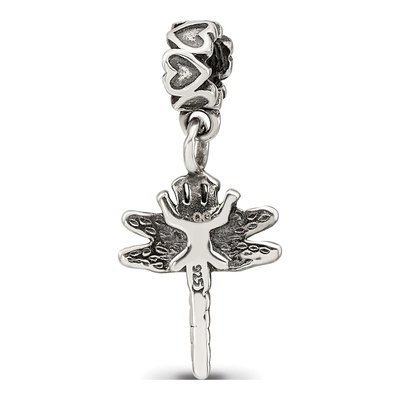 Sterling Silver Kids Dragonfly Dangle Bead – view 7