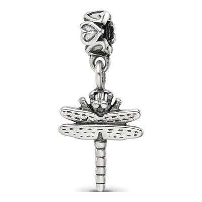Sterling Silver Kids Dragonfly Dangle Bead