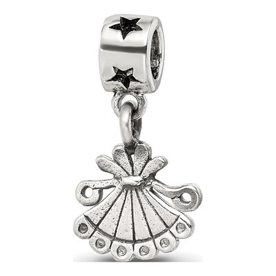 Sterling Silver Kids Fan Dangle Bead