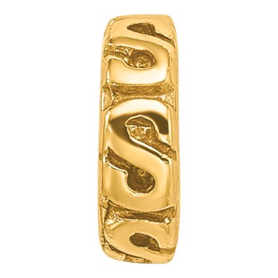 Gold-Plated Sterling Silver Swirl Spacer Bead – view 5