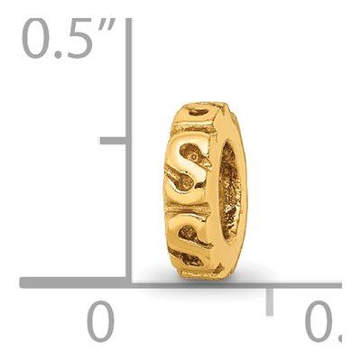 Gold-Plated Sterling Silver Swirl Spacer Bead – view 6