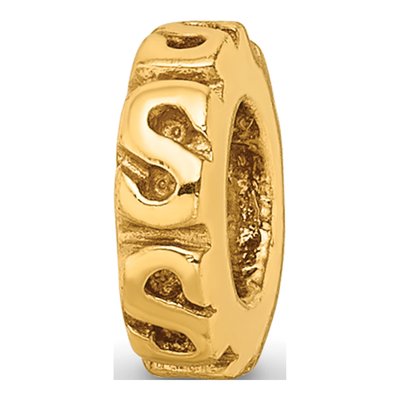 Gold-Plated Sterling Silver Swirl Spacer Bead