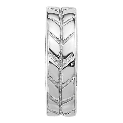 Sterling Silver Notched Spacer Bead – view 4