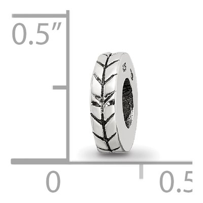 Sterling Silver Notched Spacer Bead – view 5