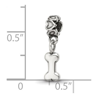 Sterling Silver Dog Bone Dangle Bead – view 5