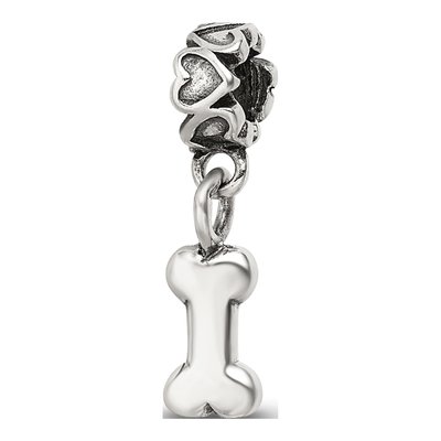 Sterling Silver Dog Bone Dangle Bead