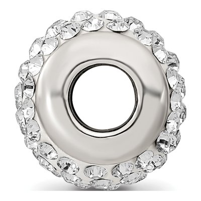 Sterling Silver Crystal April Bead – view 4