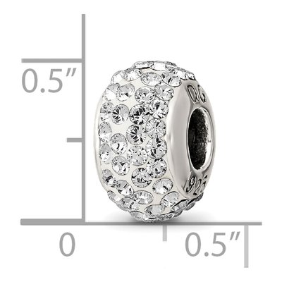 Sterling Silver Crystal April Bead – view 6