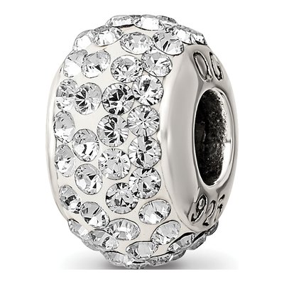 Sterling Silver Crystal April Bead