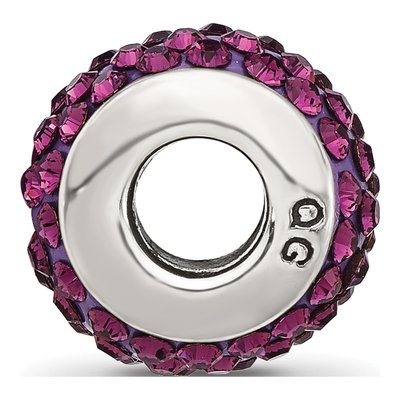 Sterling Silver Crystal February Bead – view 4