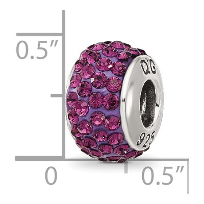 Sterling Silver Crystal February Bead – view 6