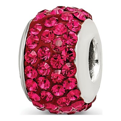 Sterling Silver Crystal July Bead