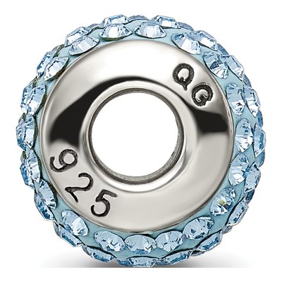 Sterling Silver Crystal March Bead – view 4
