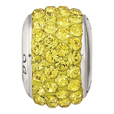 Sterling Silver Crystal November Full Bead – view 5