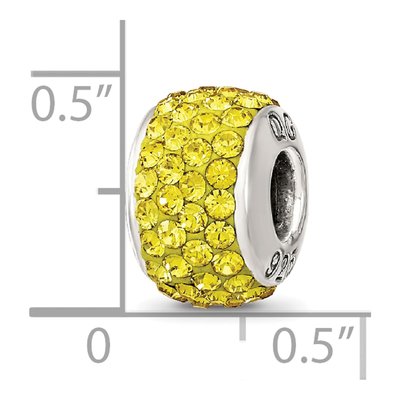 Sterling Silver Crystal November Full Bead – view 6