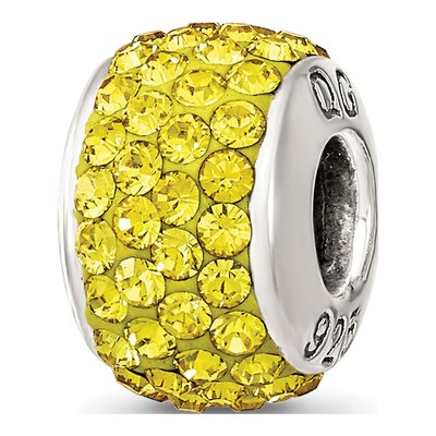 Sterling Silver Crystal November Full Bead