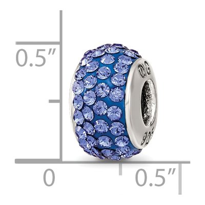 Sterling Silver Crystal September Bead – view 6