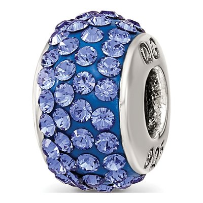 Sterling Silver Crystal September Bead