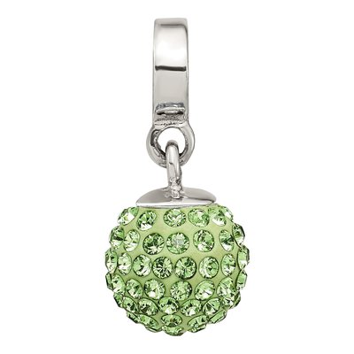 Sterling Silver Crystal August Ball Dangle Bead – view 6