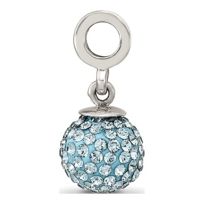 Sterling Silver Crystal Dec Ball Dangle Bead – view 4