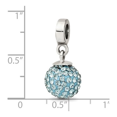 Sterling Silver Crystal Dec Ball Dangle Bead – view 5