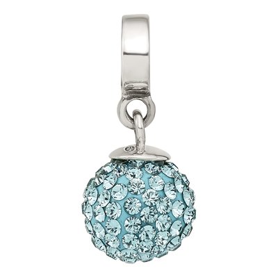 Sterling Silver Crystal Dec Ball Dangle Bead – view 6