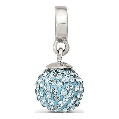 Sterling Silver Crystal Dec Ball Dangle Bead – view 7