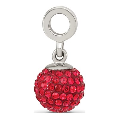 Sterling Silver Crystal July Dangle Bead – view 4