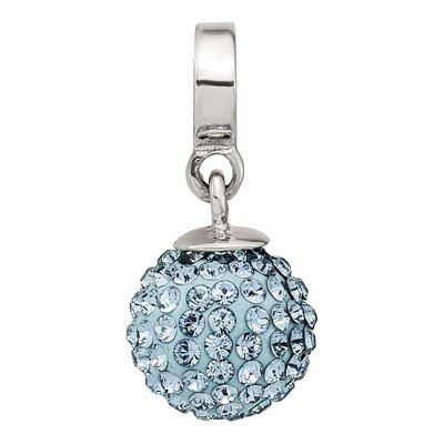 Sterling Silver Crystal March Ball Dangle Bead – view 6