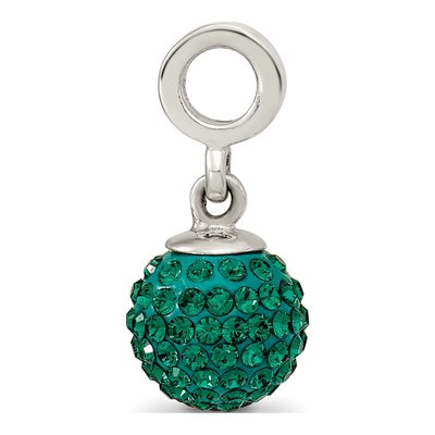 Sterling Silver Crystal May Ball Dangle Bead – view 4