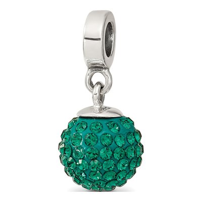 Sterling Silver Crystal May Ball Dangle Bead