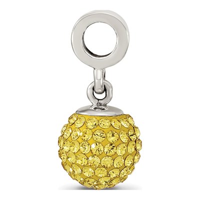 Sterling Silver Crystal November Dangle Bead – view 4