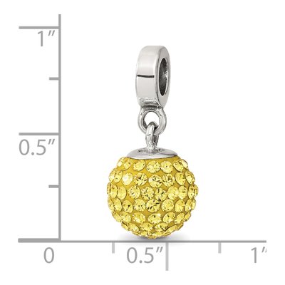 Sterling Silver Crystal November Dangle Bead – view 5