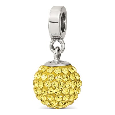 Sterling Silver Crystal November Dangle Bead