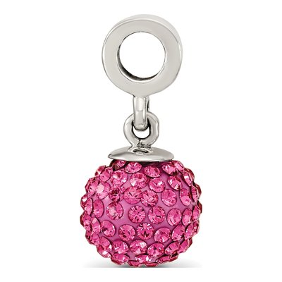 Sterling Silver Crystal Ball Dangle Bead – view 4