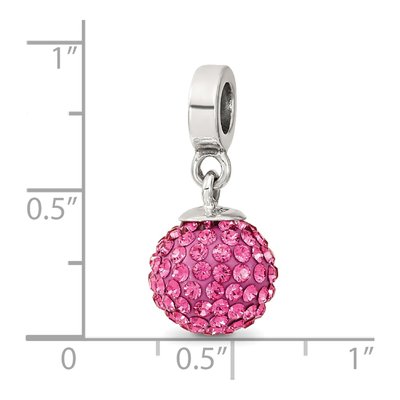 Sterling Silver Crystal Ball Dangle Bead – view 5
