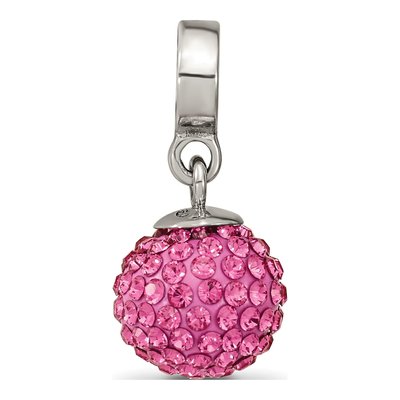 Sterling Silver Crystal Ball Dangle Bead – view 7