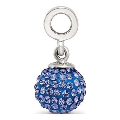 Sterling Silver Crystal September Dangle Bead – view 4