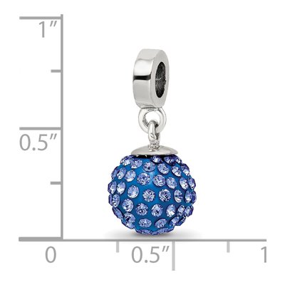 Sterling Silver Crystal September Dangle Bead – view 5
