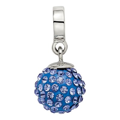 Sterling Silver Crystal September Dangle Bead – view 6