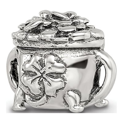 Sterling Silver Pot-Of-Gold Bead