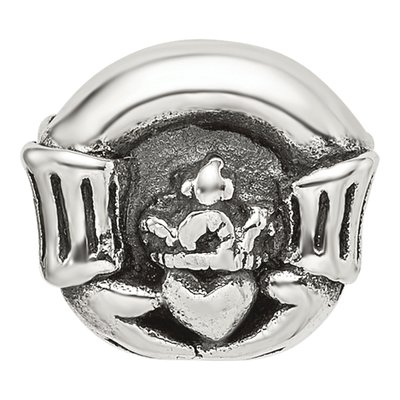 Sterling Silver Claddagh Bead – view 5