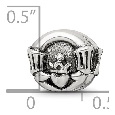Sterling Silver Claddagh Bead – view 7