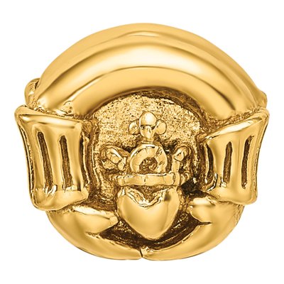 Gold-Plated Sterling Silver Claddagh Bead – view 5