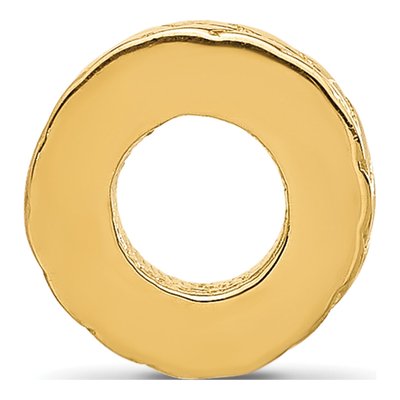 Gold-Plated Sterling Silver Grooved Spacer Bead – view 3