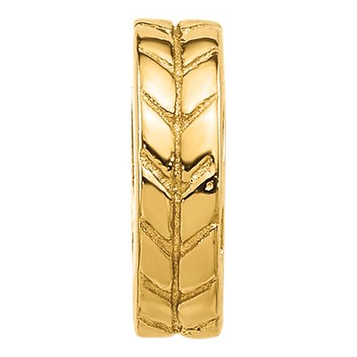Gold-Plated Sterling Silver Grooved Spacer Bead – view 4
