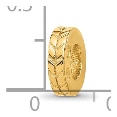 Gold-Plated Sterling Silver Grooved Spacer Bead – view 5