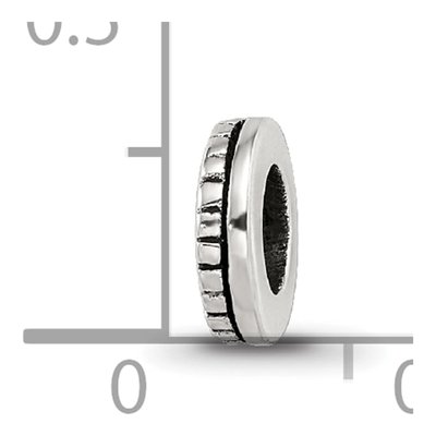 Sterling Silver Notched Spacer Bead – view 6